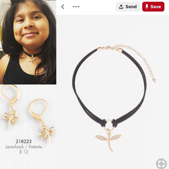 Dragon fly choker and earrings - Picture 1 of 1